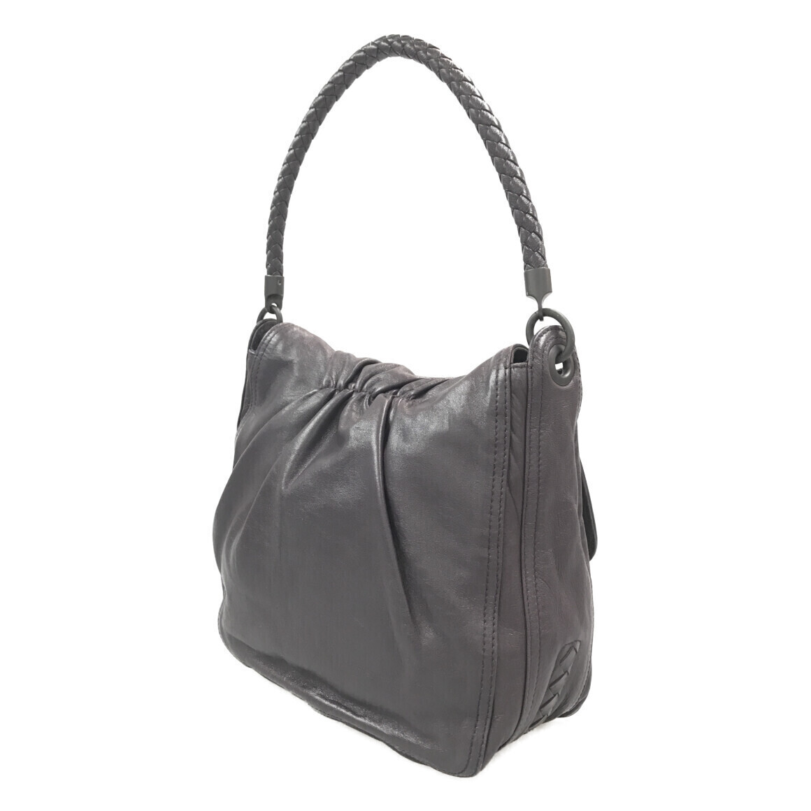 Bottega Veneta Shoulder Bag Black Leather